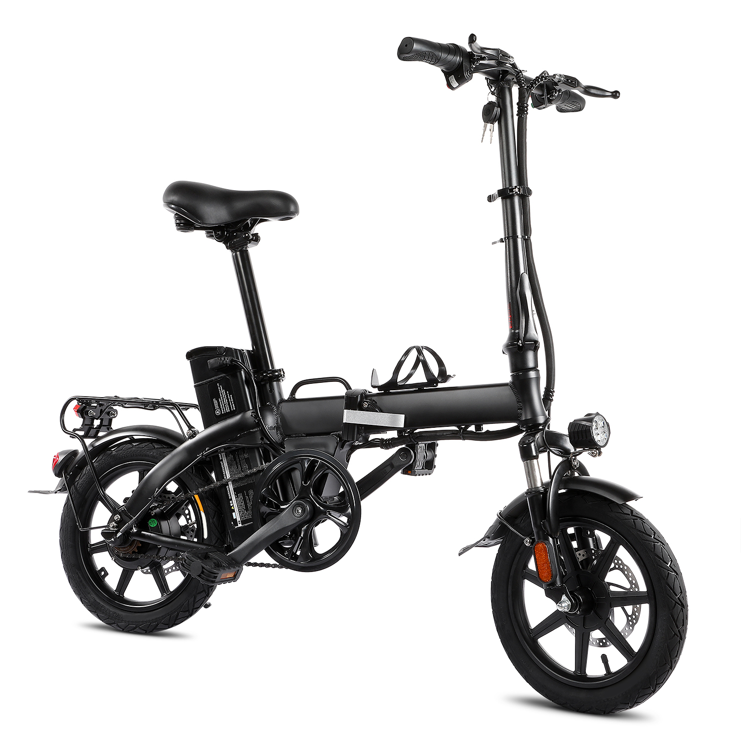 XPRIT 14'' Folding Electric Bike, Light Weight, LCD Display, Full
