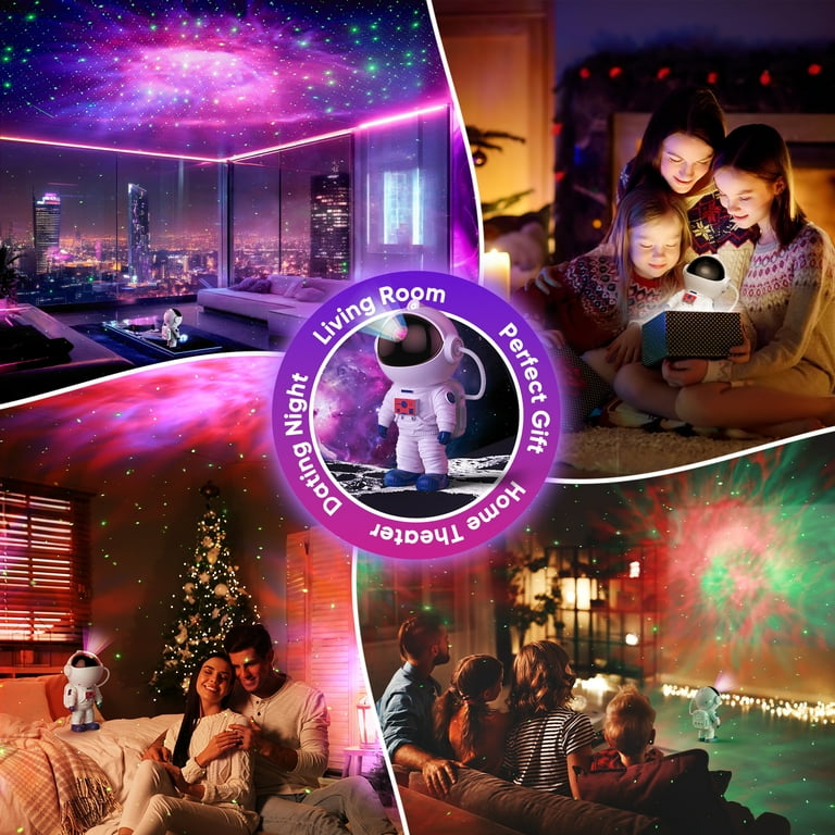 Astronaut Sterrenhemel, Nachtlampje voor Kinderen met Bluetooth-luidspreker, Galaxy Projector met Ster/Nevel/Timer/Afstandsbediening, Sterlamp voor Kinderen, Plafond Babykamer