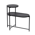 thumbnail image 3 of Tcbosik Small Side Table, 2 Tier End Table with Tray Top, Accent Table with Metal Frame for Bedroom, Living Room, Easy Assembly, Black, 3 of 11