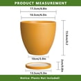 thumbnail image 6 of Ordivic 6 inch Orange Ceramic Plant Pot with Drainage Hole & Saucer | Minimalist Pot for Snake Plants, Succulents & Herbs | Indoor & Outdoor, 6 of 8