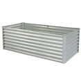 thumbnail image 2 of IVV 6×4×2 ft Galvanized Steel Raised Garden Bed Kit, Outdoor Large Rectangular Metal Raised Planter Boxes for Vegetables Fruits Flowers (Silver), 2 of 10