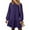 Purple, variant on UVN Fall Dresses for Women Winter Long Sleeve Crewneck Oversized Casual Pullover Patchwork Sweatshirt Dress