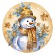 thumbnail image 1 of (sz4823) Serie Dibujos Animados Muñeco Nieve Invierno Con Diamantes Redondos Pintura Diamantes Resina 30*30CM, 1 of 9