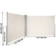 thumbnail image 3 of VEVORbrand Retractable Side Awning 236" x 63",Double Retractable Patio Screen Waterproof, Retractable Room Divider Creamy-White for Privacy, Garden, Outdoor, Patio and Terrace,Aluminum Aloy, 3 of 10