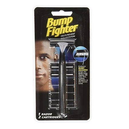 Bump Fighter Shaving Kit: 1 Razor with 2 Refill Blades + Yes to Coconuts Moisturizing Single Use