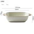 thumbnail image 2 of Household Stone-Patterned Double-Handled Baking Pan Vintage Rough Ceramic Square Deep Dish Steaming Bowl, 2 of 7