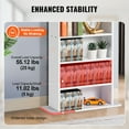 thumbnail image 3 of VEVOR Armoire de Rangement Multimédia 5 Niveaux Tablettes DVD Ajustables Contient 240 CD Blanc, 3 of 9
