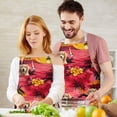 thumbnail image 3 of Golden Retriever Hawaiian Apron-Garden Aprons for Women with Pockets-Cotton Linen Waterproof Kitchen Cooking Gardening Aprons Adjustable for Kitchen,Cooking,BBQ and Salon 33x27 Inch, 3 of 7