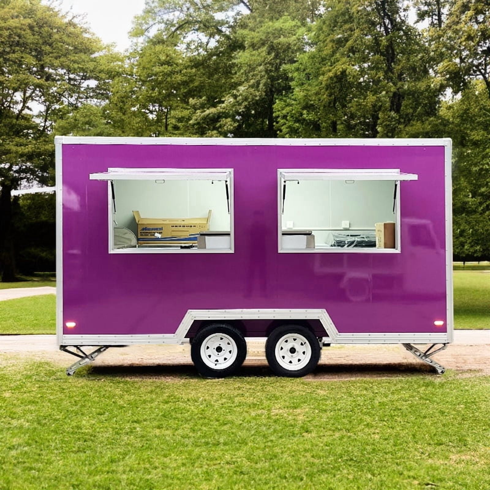 BELYOO Commercial Outdoor Catering Cart | Stainless Steel Food Preparation Equipment for Events