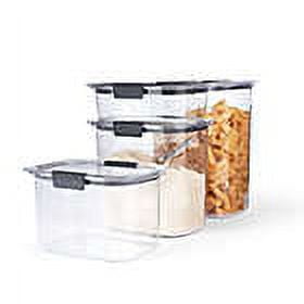 Newell Brands Rubbermaid Brilliance Airtight Food Storage Container for  Pantry with Lid for Flour, Sugar, and