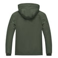 thumbnail image 3 of Tyhengta Men's Jacket Waterproof Coat Hooded Raincoat Outdoor Hiking Lightweight Windbreaker Army Green L, 3 of 8