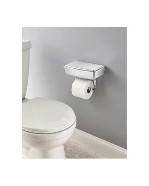 Delta Porter Chrome Toilet Paper Holder with Storage Box (Available in