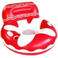 thumbnail image 1 of Cama flotante inflable de PVC para piscina, hamaca de agua, colchón flotante, cama inflable con portavasos bonito, juguete para adultos y niños, piña (rojo), 1 of 5