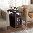 thumbnail image 2 of PLAMLE End Tables for Living Room with Storage Shelf,Narrow Sofa Side Table Slim Chair Side Table Adjustable Feet End table for Bedroom, 2 of 8