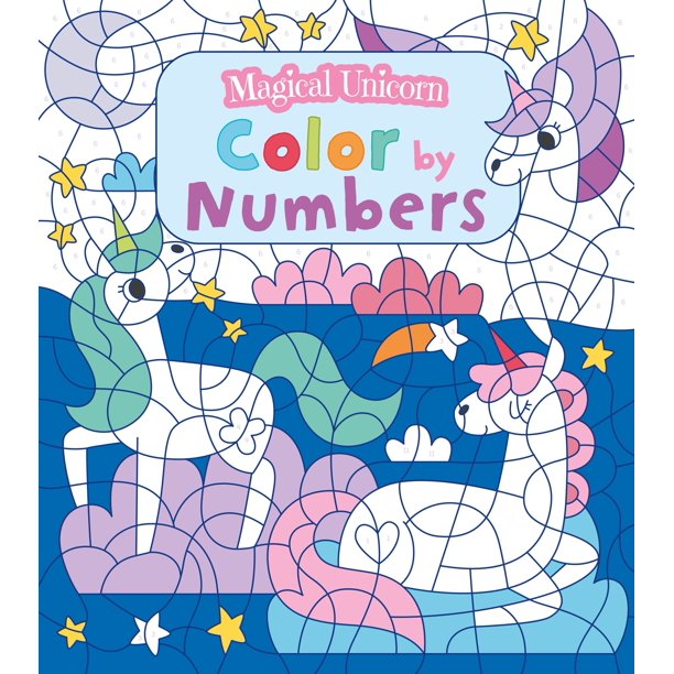 claire stamper magical unicorn color by numbers paperback walmart