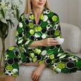 thumbnail image 6 of Bingfone Womens Pajama Sets Soccer1 Print,Long Sleeve Loungewear Pajamas Set-Large, 6 of 8