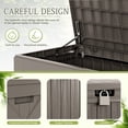 thumbnail image 3 of Homall 120 Gallon Outdoor Patio Box Deck Plastic Resin Storage Box Backyard, Dark Brown, 3 of 7