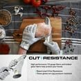 thumbnail image 3 of HLONK Ultra Durable Series Cut Resistant Gloves - Cutting Gloves for Chefs  BBQ and Cooking - Level 5 Protection; Food Grade Safe Cut Proof Gloves - Grey  Medium Size [2-Pack], 3 of 5