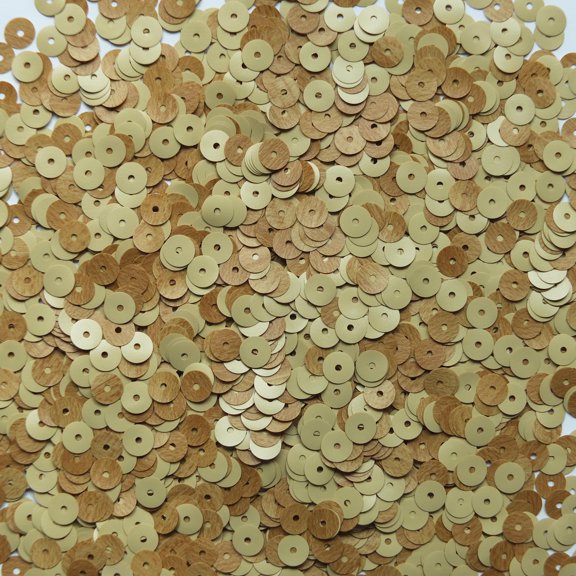 Cork Wood Sequins 6mm Opaque Wood Grain Effect Made in USA