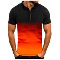 thumbnail image 1 of Mikilon T-Shirt à Manches Courtes pour Hommes, Imprimé, Col Rabattu, 1 of 3