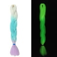 thumbnail image 3 of Jnismy Luminous Braid Gradient Color Shining in The Darkness Decorative Anti-slip Visible Braiding Hair Synthetic Neon Glowing Jumbo Braid Ponytail Wig for Party, 3 of 6