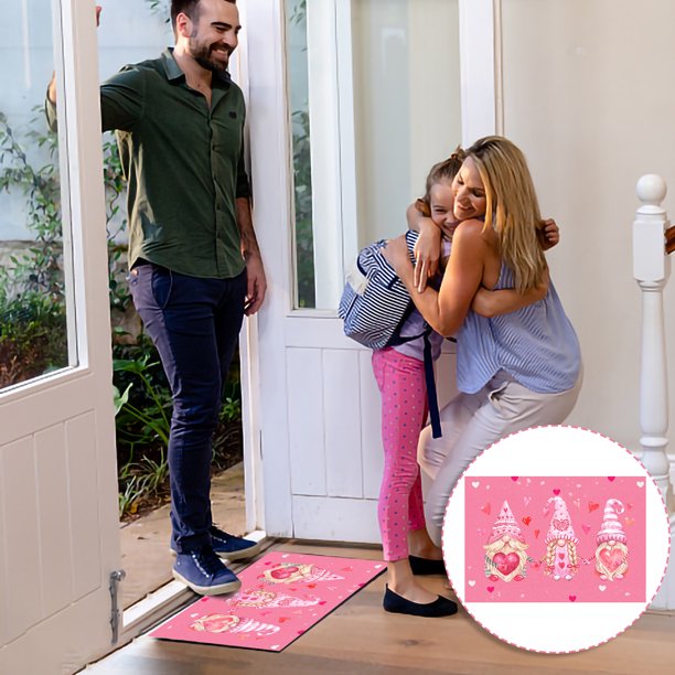 Día de San Valentín Alfombra Love Living Room Dormitorio Felpudo Holiday Floor Mat Gift Mat 80x120CM Wmkox8yii HFSH6346