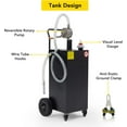 thumbnail image 5 of EastVita 40 Gallon Gas Caddy with Pump Gasoline Tank Fuel Storage Tank Portable with 2 Wheels for Boat, Car,Garden, Lawnmower, ATV, 5 of 7