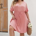 thumbnail image 6 of Hvot&aat Plus Size Womens Summer Dresses Casual Flowy Beach Vacation Dress Elegant A-Line Sundress, 6 of 7
