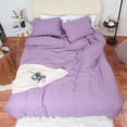 thumbnail image 2 of Conjunto Cobertor De Camas Super King Única Lavada De Algodón Funda De Almohada Colcha Edredón Púrpura claro Reina Unique Bargains, 2 of 6