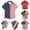 001-Blue, variant on VOUZZA Boys 4th of July Button Down Short Sleeve Shirt Kids Patriotic American Flag Independence Day Graphic Print Hawaiian Beach Camp Top Size 5-17
