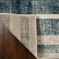 thumbnail image 4 of BNM Modern Farmhouse Wide Striped Indoor Area Rug, 8' x 10', Blue/ Cream, 4 of 7