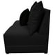 thumbnail image 4 of Love Seat El Bazar Store Orlando Negro Tela Lino nacional, Sillon 2 plazas, Modular, 4 of 5