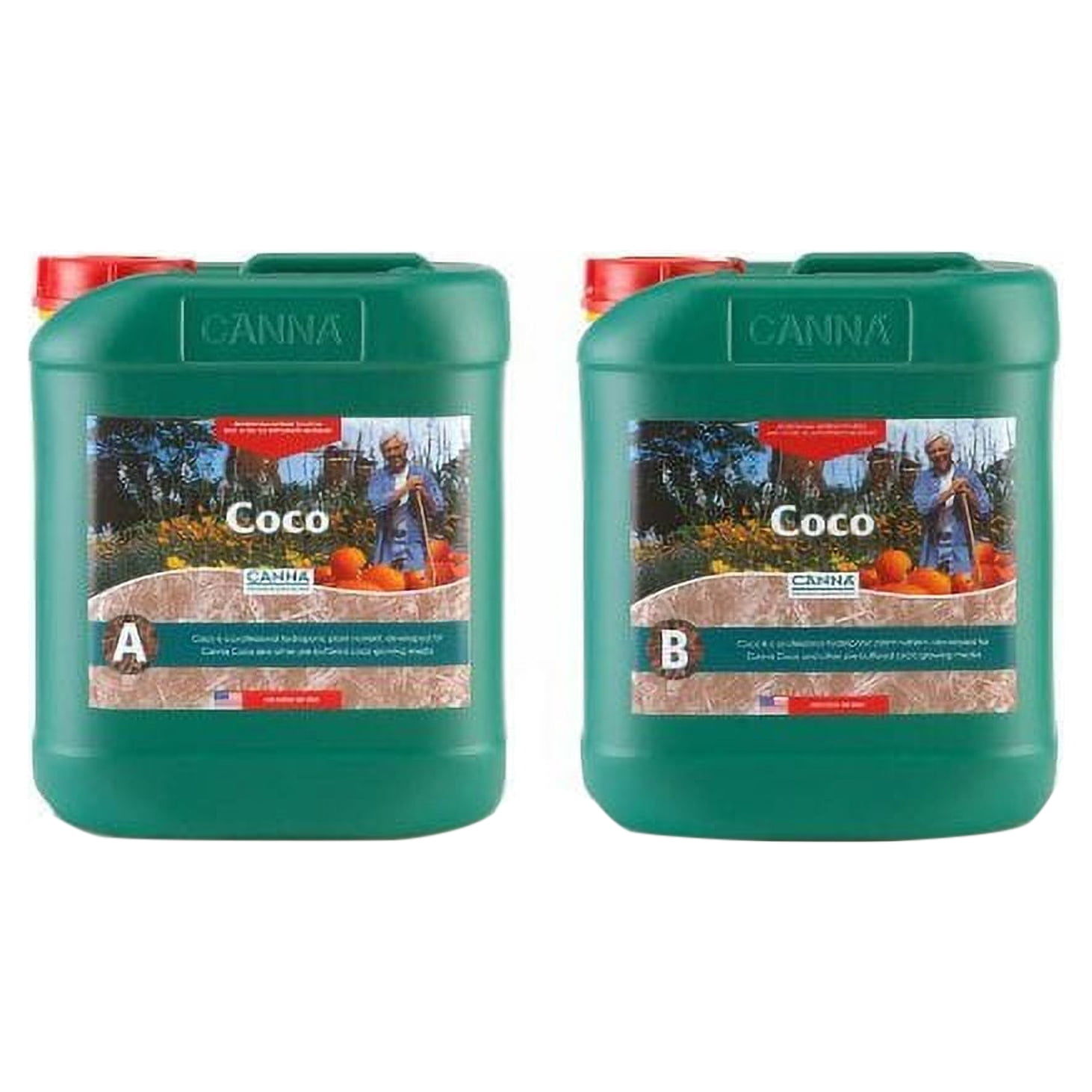 Canna 5 L Coco Part A & B-Veg & Bloom Nutrient-Developed For Run to Waste in Coco Mediums-CANNA 9410005
