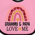 thumbnail image 4 of Inktastic Grammy and Papa Love Me Granddaughter Rainbow Girls Baby Bib, 4 of 4