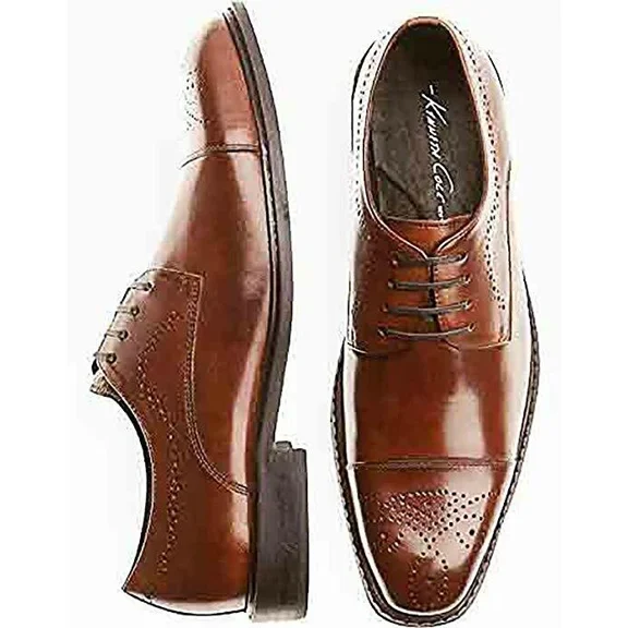 Kenneth Cole Hustle Back Cognac Lace-Up Oxfords Size 10.5