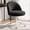 Black-Teddy Fleece, variant on Vanity Chair with Wheels Small Office Chair with Back Cute Armless Desk Chair for Home Office,Bedroom, Beige