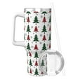 thumbnail image 2 of Lsque Buffalo Plaid Christmas Trees Pattern 40 OZ Ice Bully Cup with Handle and Straw, Double Wall Stainless Steel Tumbler Travel Coffee Cup with Lid for Christmas Present, 2 of 8