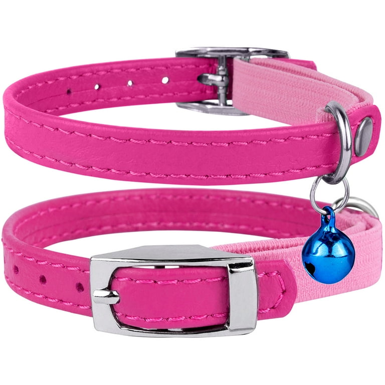 Leather cat collar with safety release hot sale