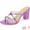 Purple, variant on Unique Bargains Women's Rhinestone Block Heel Slide Sandals Rose Gold (Size 9.5)