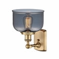 thumbnail image 3 of 916-1W-BB-G73 Innovations Lighting Bell - 1 Light Wall Sconce In Industrial Style-13 Inches Tall and 8 Inches Wide-Brushed Brass Finish-Light Smoke, 3 of 3