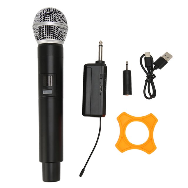 Sistema con micrófono inalámbrico UHF, micrófono de mano inalámbrico para Karaoke, portátil, ligero y estable, para el hogar y al aire libre