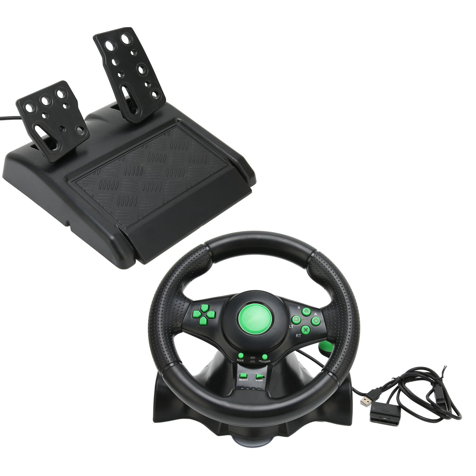 Veroorloven Hoop van Huh Race Steering Wheel, Plug And Play Hot Plug Technology 4 In 1 USB Game Racing  Wheel For PS3 - Walmart.com