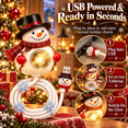 thumbnail image 4 of Christmas Projector Light, USB Powered Holiday Projection Lamp with 6 Plus Festive Patterns, Adjustable Indoor Christmas Tree Light for Bedroom Ceiling Wall and Party Decorations, 4 of 9