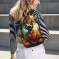thumbnail image 2 of Geaub moonlit hairless cat monk durable canvas backpack: stylish, lightweight, and spacious with adjustable straps, 2 of 7