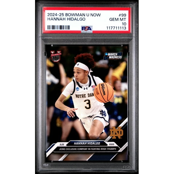 Graded 2024 Topps Bowman U Now Hannah Hidalgo #99 Rookie RC Basketball Card PSA 10 Gem Mint
