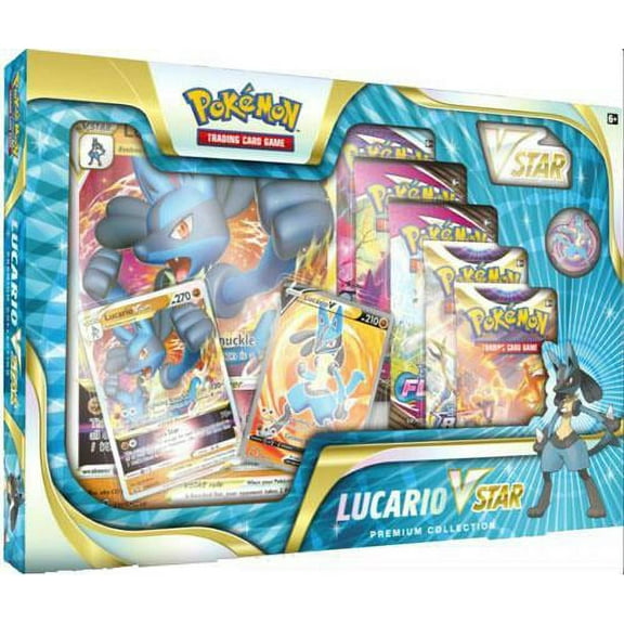 Pokemon TCG Lucario Vstar Premium Collection - 6 booster packs