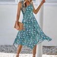 thumbnail image 1 of LOVZFMLL Robes Femmes Dames Été Mode Imprimé Sans Manches Col Rond Décontracté Robe Débardeur, 1 of 6