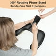 thumbnail image 2 of Unique Bargains Nail Arm Rest with 360° Rotating Phone Holder U Shaped Manicure Hand Rest Detachable Arm Rest for Nail Tech for Salons or Home Use Black, 2 of 7