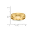14K Yellow Gold Ring Band Wedding Comfort Light Fit Fancy