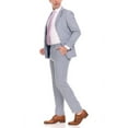 thumbnail image 3 of Adam Baker Men's Single Breasted Ultra Slim Fit 2-Piece Jacket, Trousers Suit Set, 3 of 4